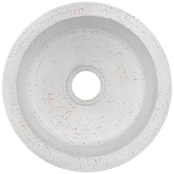 Premier Copper Products 12" Round Copper Bar/Prep Sink, Glazed White, 17 Gauge, BR12WHT2