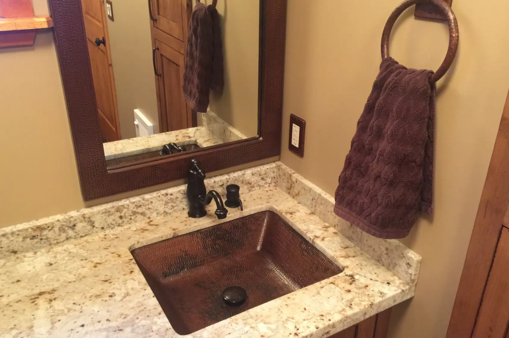 Premier Copper Products 19" Rectangle Copper Bathroom Sink, Oil Rubbed Bronze, LREC19DB