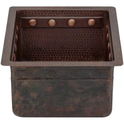 Premier Copper Products 16" Copper Bar/Prep Sink, Oil Rubbed Bronze, BREC16DBBS