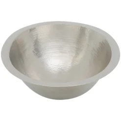Premier Copper Products 19" Oval Copper Bathroom Sink, Nickel, LO19FEN