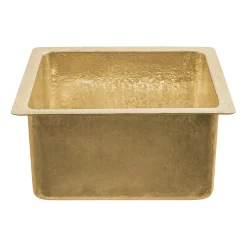 Premier Copper Products 16" Rectangle Terra Firma Brass Bar/Prep Sink, TFBREC16PB