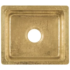 Premier Copper Products 16" Rectangle Terra Firma Brass Bar/Prep Sink, TFBREC16PB