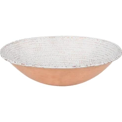 Premier Copper Products 17" x 12" Oval Vessel - Above Counter Copper Bathroom Sink, Glazed White, 17 Gauge, VO17WWHT