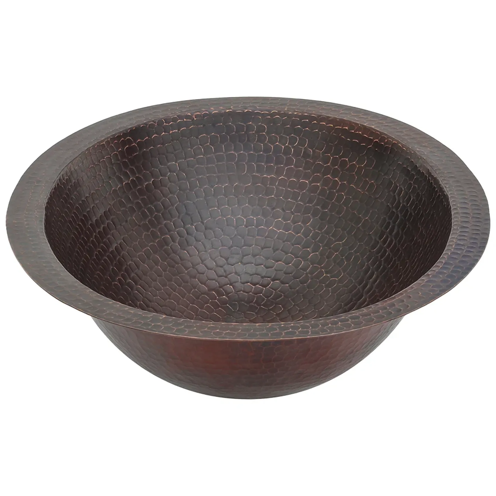 Premier Copper Products 17" Oval Copper Bathroom Sink, Oil Rubbed Bronze, LO17FDB