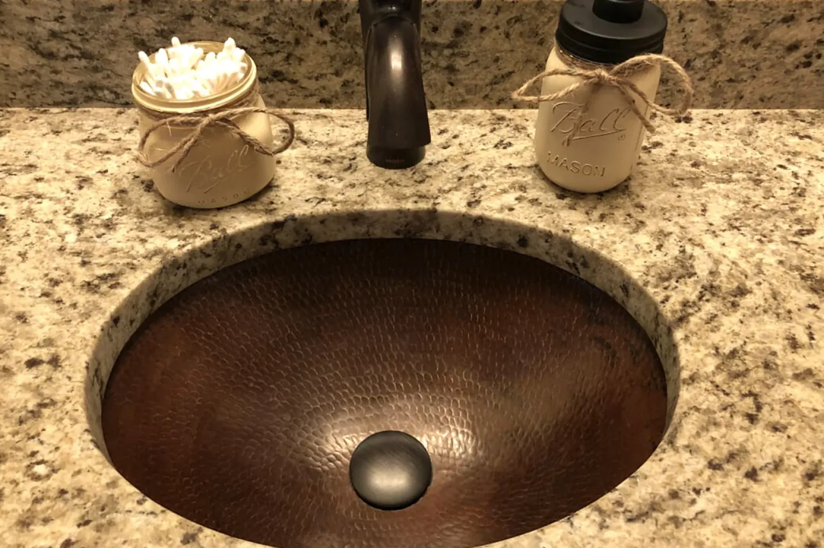 Premier Copper Products 17" Oval Copper Bathroom Sink, Oil Rubbed Bronze, LO17FDB