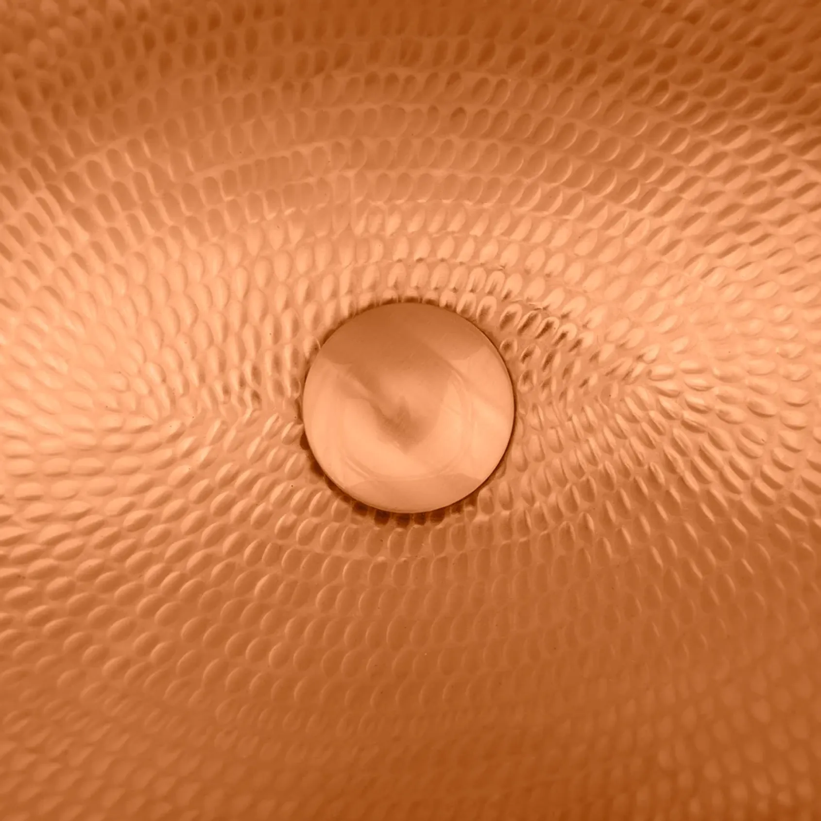 Premier Copper Products 16" Round Miners Pan Vessel Hammered Copper Bathroom Sink in Polished Copper, Matching Drain and Accessories, BSP5_VR16MPPC-P