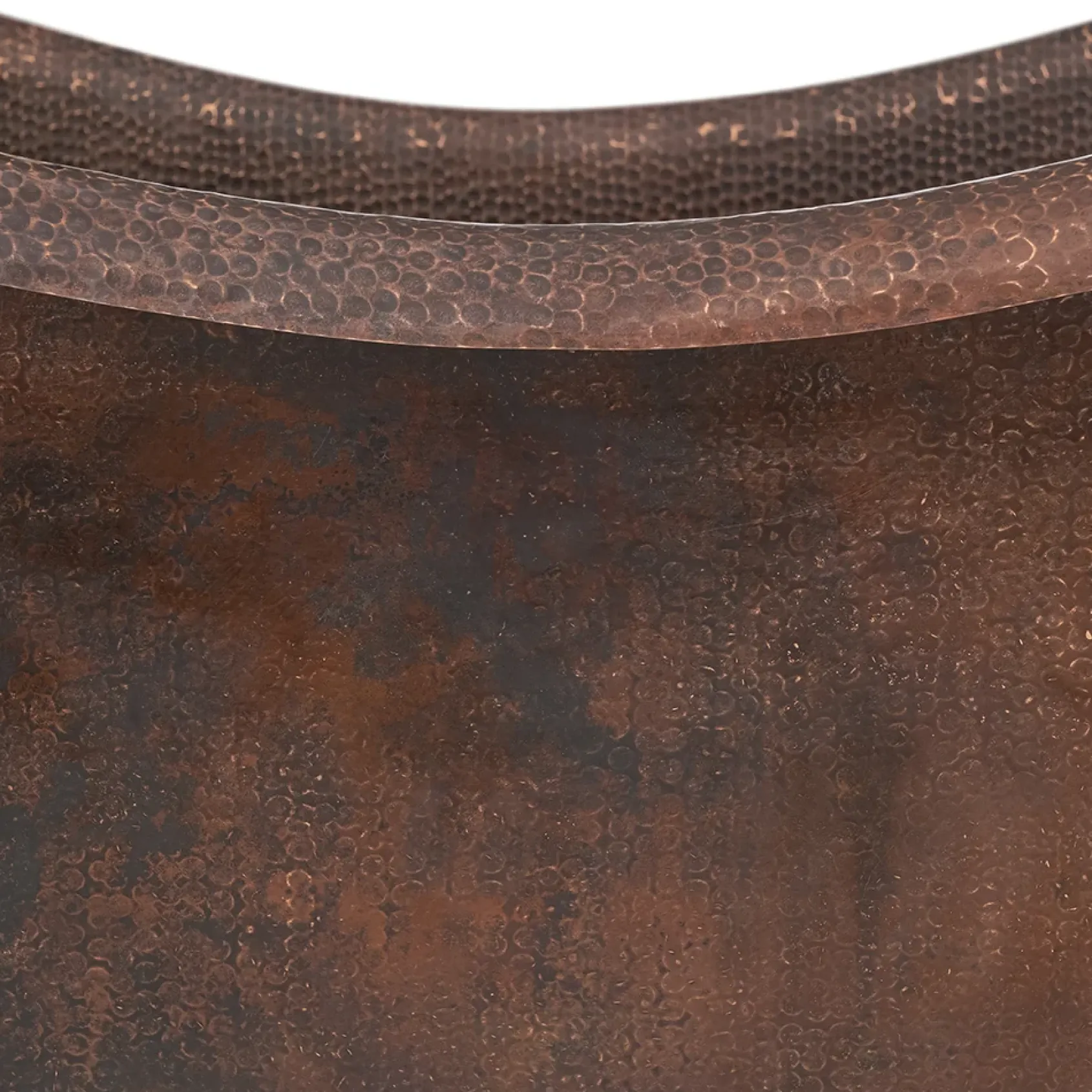 Premier Copper Products 60" Hammered Copper Double Slipper Bathtub With Rings, BTDR60DB