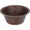Premier Copper Products 16" Copper Bar/Prep Sink, Oil Rubbed Bronze, BR16DB2