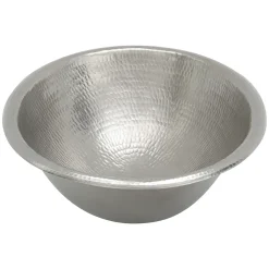 Premier Copper Products 19" Oval Copper Bathroom Sink, Nickel, LO19REN