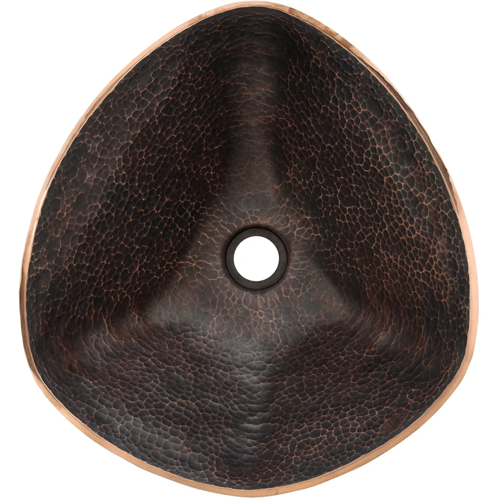 Premier Copper Products 17" Copper Bathroom Sink, Oil Rubbed Bronze, PVSHELL17