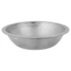Premier Copper Products 16" Round Dual - Undermount or Drop In Terra Firma Copper Bathroom Sink, Nickel, 10 Gauge, TFLR16EN