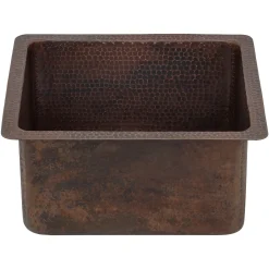 Premier Copper Products 16" Copper Bar/Prep Sink, Oil Rubbed Bronze, BREC16DB