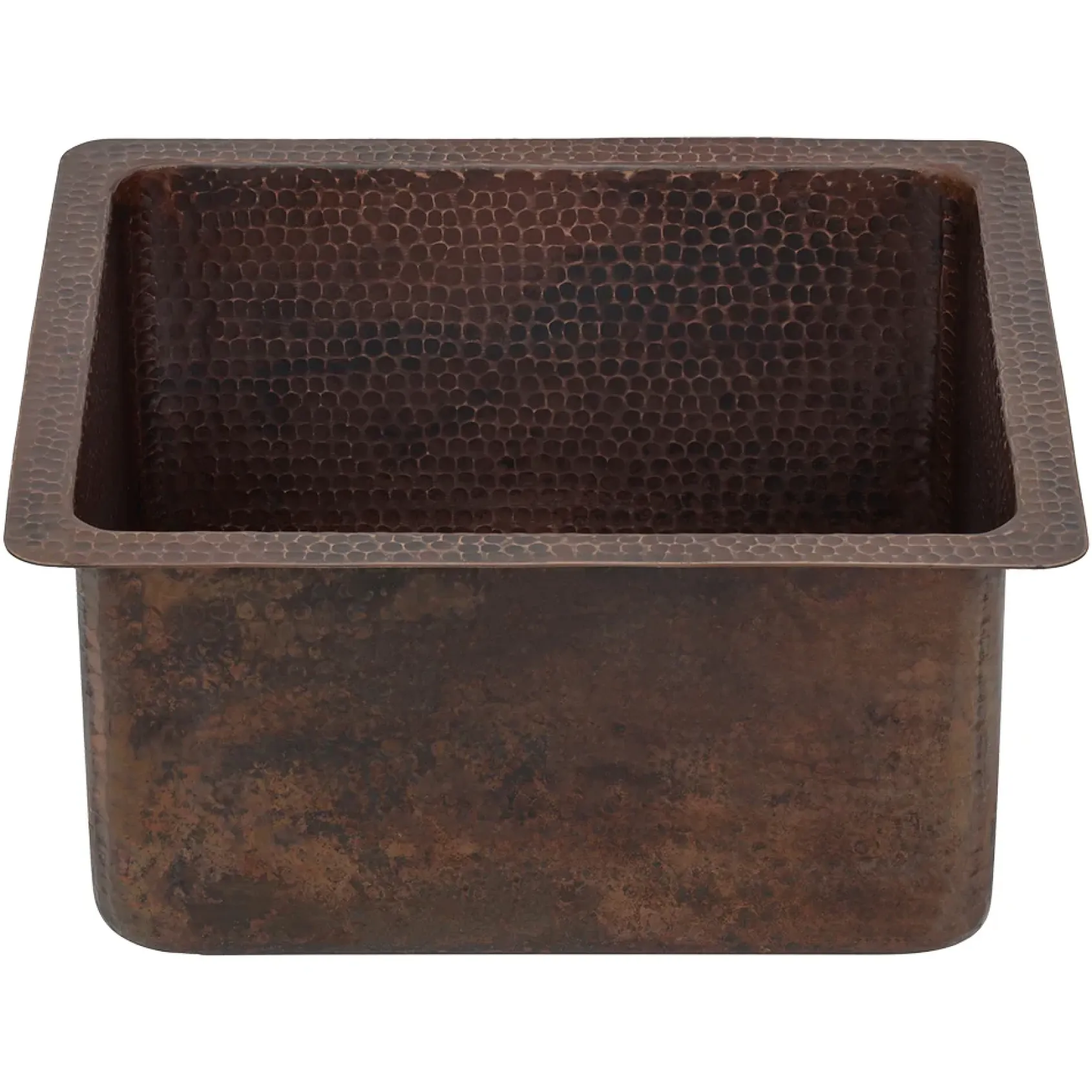 Premier Copper Products 16" Copper Bar/Prep Sink, Oil Rubbed Bronze, BREC16DB