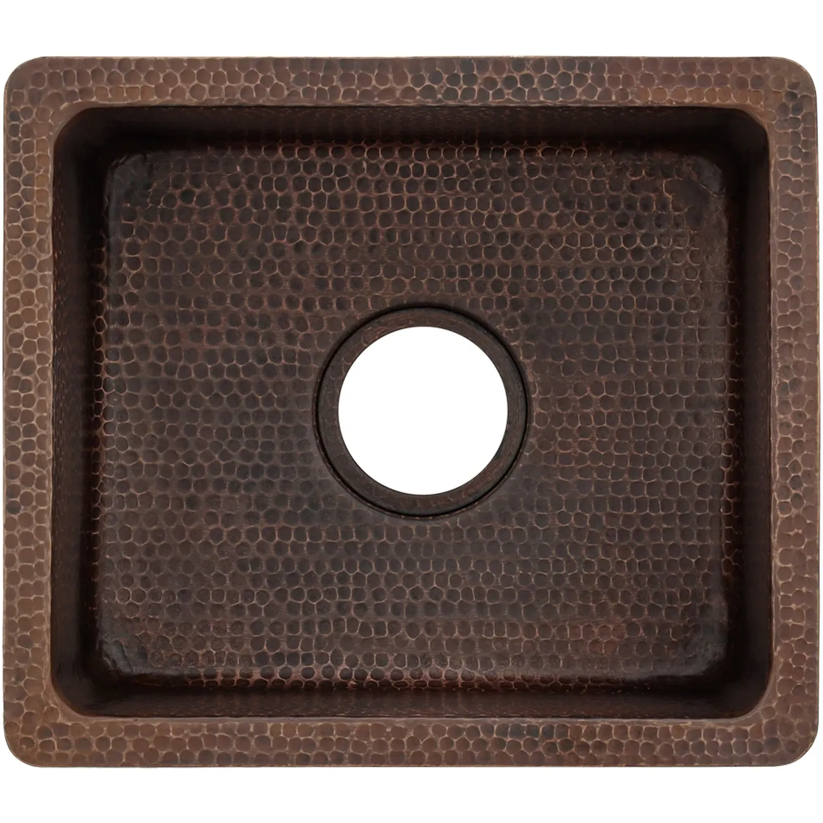 Premier Copper Products 16" Copper Bar/Prep Sink, Oil Rubbed Bronze, BREC16DB