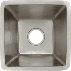 Premier Copper Products 17" Copper Bar/Prep Sink, Nickel, BS17EN