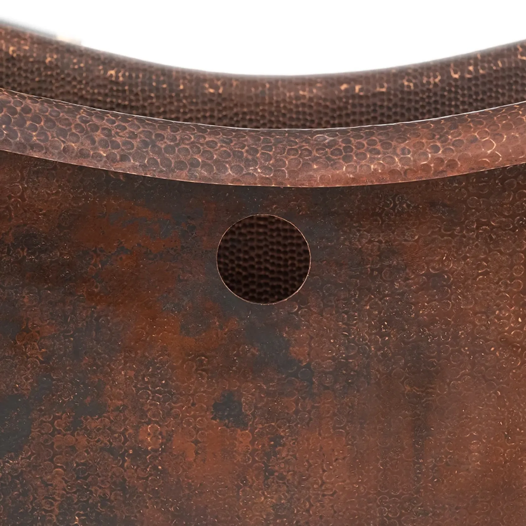 Premier Copper Products 60" Hammered Copper Double Slipper Bathtub with Rings and Overflow Holes and Drain Package, Oil Rubbed Bronze, BSP5_BTDR60DBOF