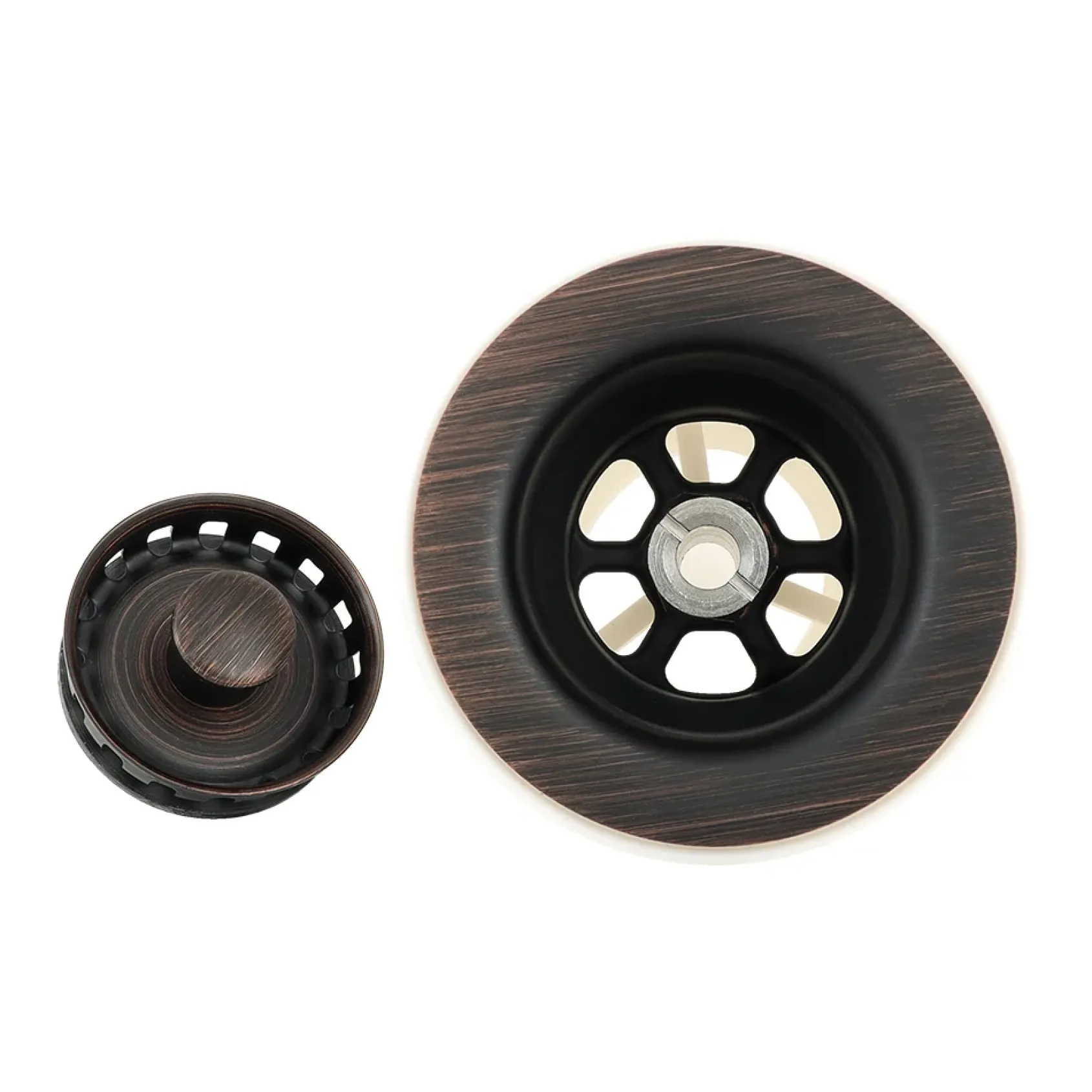 Premier Copper Products 16" Round Copper Bar Sink w/ Grapes and 2" Drain Opening, Matching Drain and Accessories, Oil Rubbed Bronze, BSP5_BR16GDB2-B