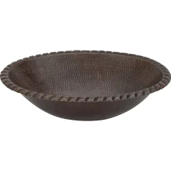 Premier Copper Products 19" Oval Copper Bathroom Sink, Oil Rubbed Bronze, LO19RRDB