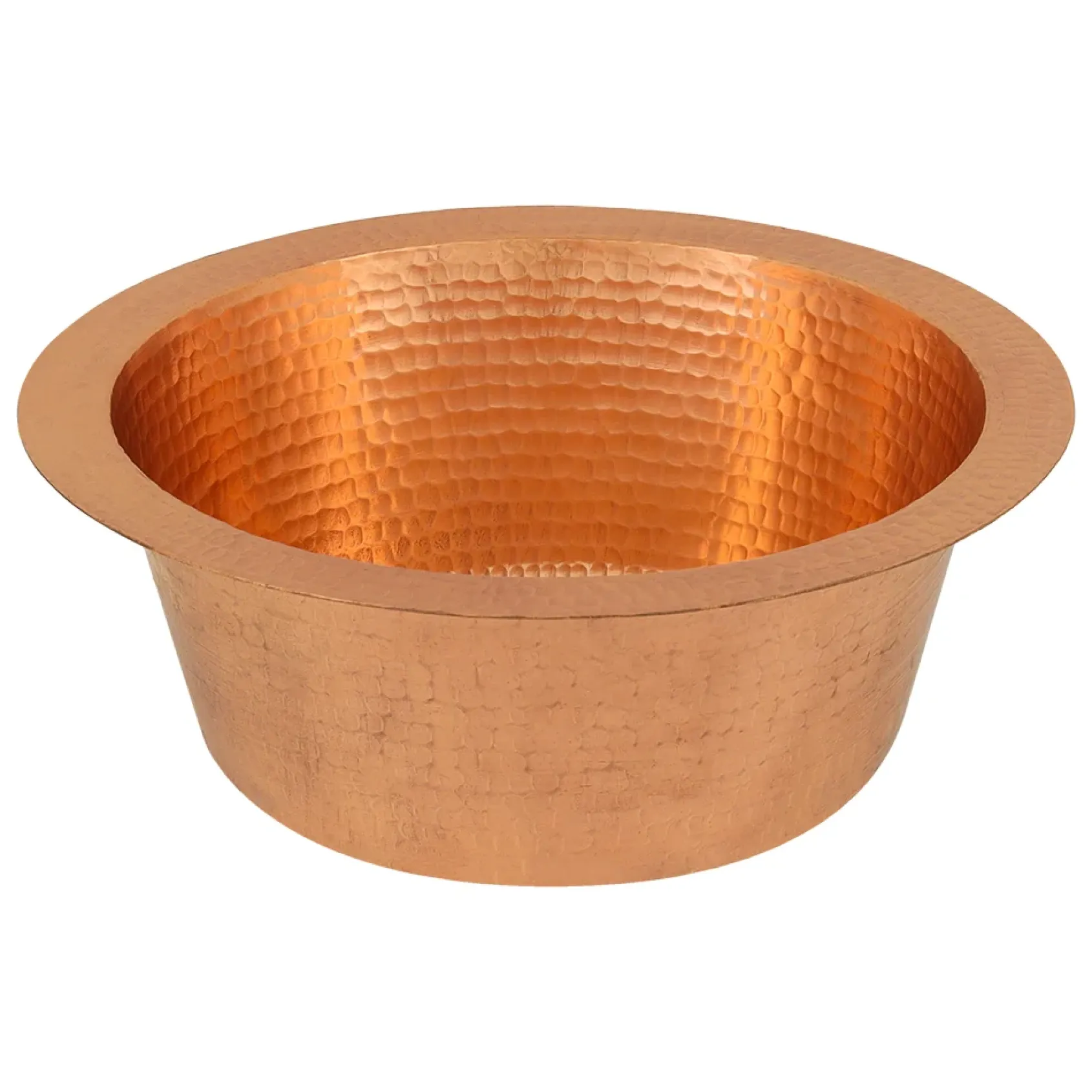 Premier Copper Products 12" Round Copper Bar/Prep Sink, Polished Copper, 17 Gauge, BR12PC2