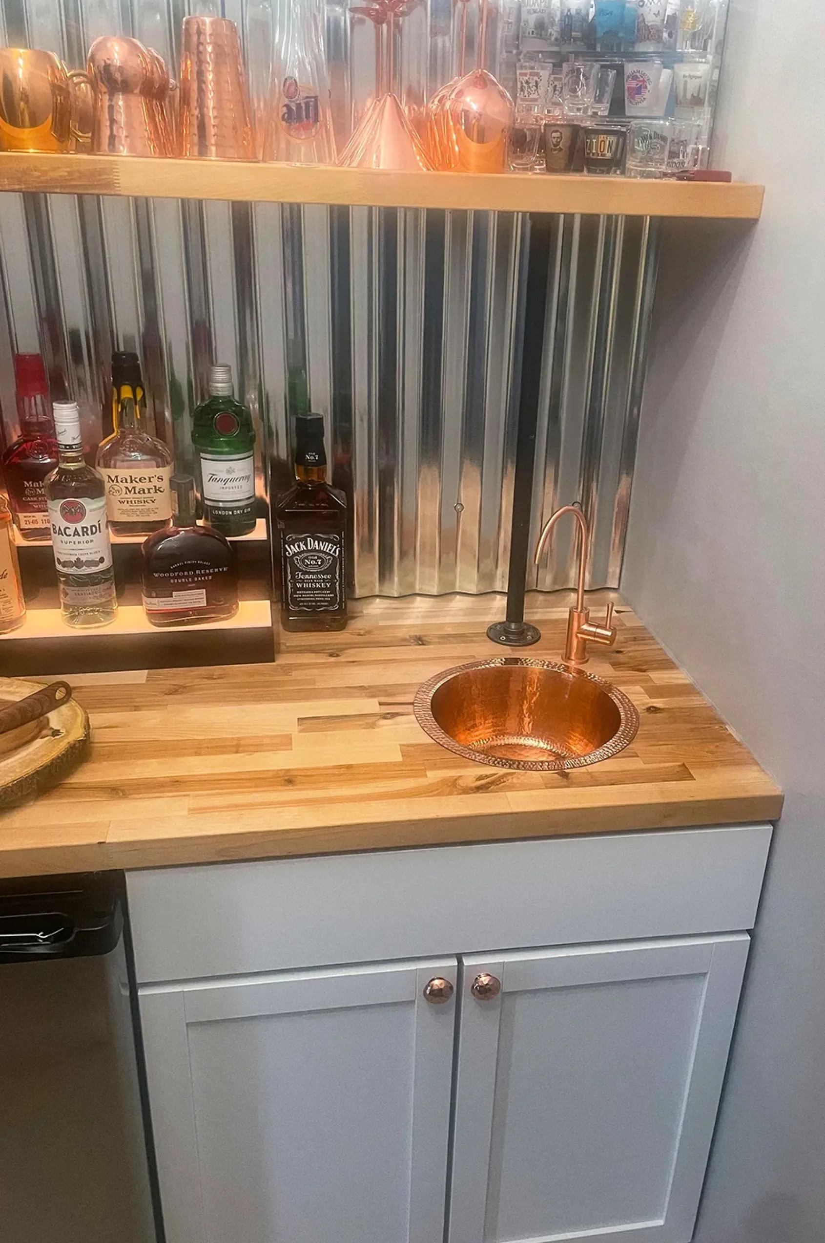 Premier Copper Products 12" Round Copper Bar/Prep Sink, Polished Copper, 17 Gauge, BR12PC2