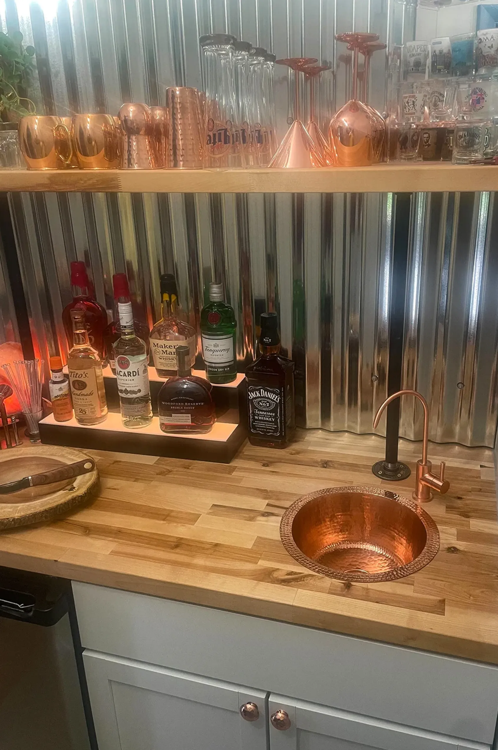Premier Copper Products 12" Round Copper Bar/Prep Sink, Polished Copper, 17 Gauge, BR12PC2