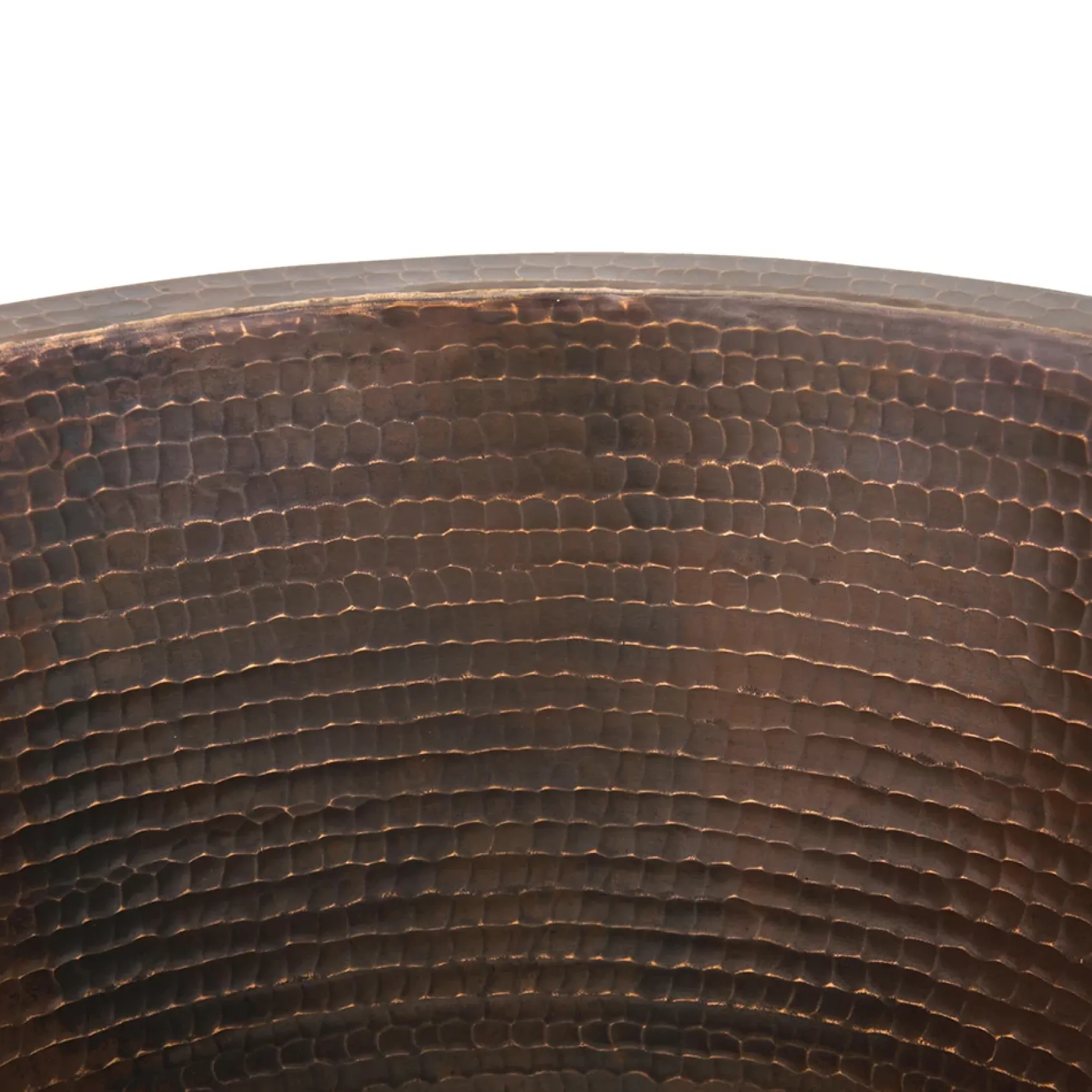 Premier Copper Products 14" Round Hammered Copper Prep Bar Sink w/ 3.5" Drain Opening, Matching Drain and Accessories, Oil Rubbed Bronze, BSP5_BR14DB3-G