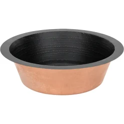 Premier Copper Products 14" Round Copper Bar/Prep Sink, Glazed Black, 17 Gauge, BR14BLK2