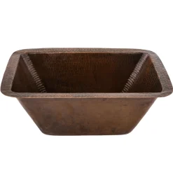 Premier Copper Products 17" Rectangle Copper Bar Sink w/ 2" Drain Opening, Matching Drain and Accessories, Oil Rubbed Bronze, BSP5_BRECDB2-B