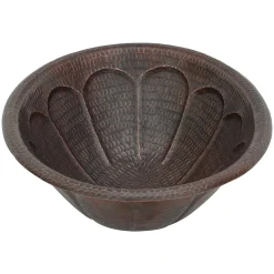 Premier Copper Products 19" Oval Copper Bathroom Sink, Oil Rubbed Bronze, LO19RSBDB