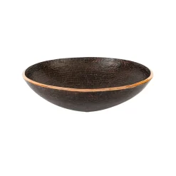 Premier Copper Products 16" Round Hand Forged Old World Copper Vessel Bathroom Sink, Matching Drain and Accessories, Oil Rubbed Bronze, BSP5_PV16RDB-P