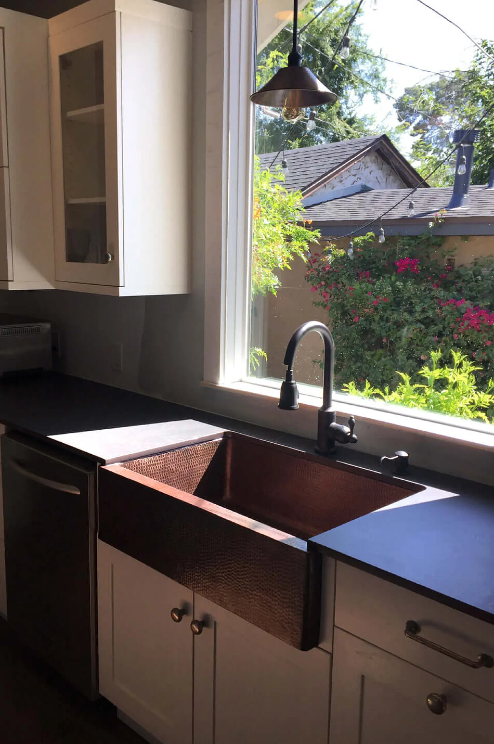 Premier Copper Products 33" Copper Farmhouse Sink, Oil Rubbed Bronze, KASDB33229