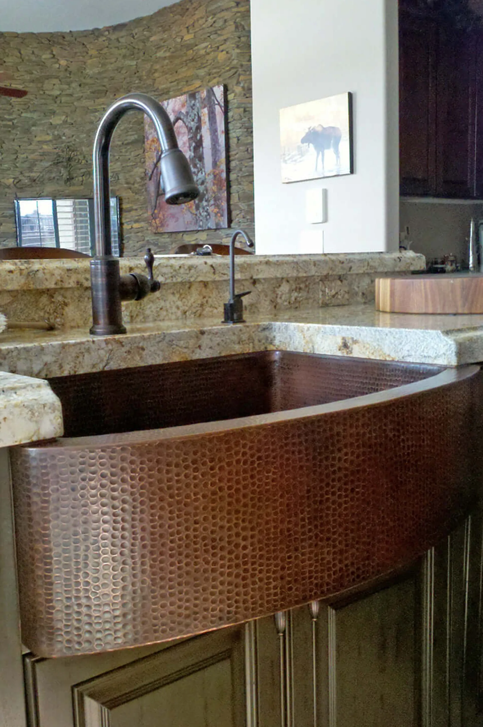 Premier Copper Products 33" Copper Farmhouse Sink, Oil Rubbed Bronze, KASRDB33249