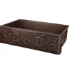 Premier Copper Products 33" Copper Farmhouse Sink, Oil Rubbed Bronze, KASDB33229S