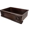 Premier Copper Products 33" Copper Farmhouse Sink, Oil Rubbed Bronze, KASDB33229R