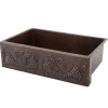 Premier Copper Products 33" Copper Farmhouse Sink, Oil Rubbed Bronze, KASDB33229G