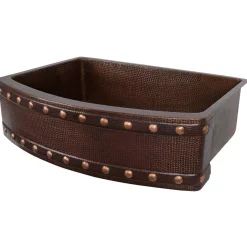 Premier Copper Products 30" Copper Farmhouse Sink, Oil Rubbed Bronze, KASRDB30249BS