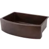 Premier Copper Products 30" Copper Farmhouse Sink, Oil Rubbed Bronze, KASRDB30249