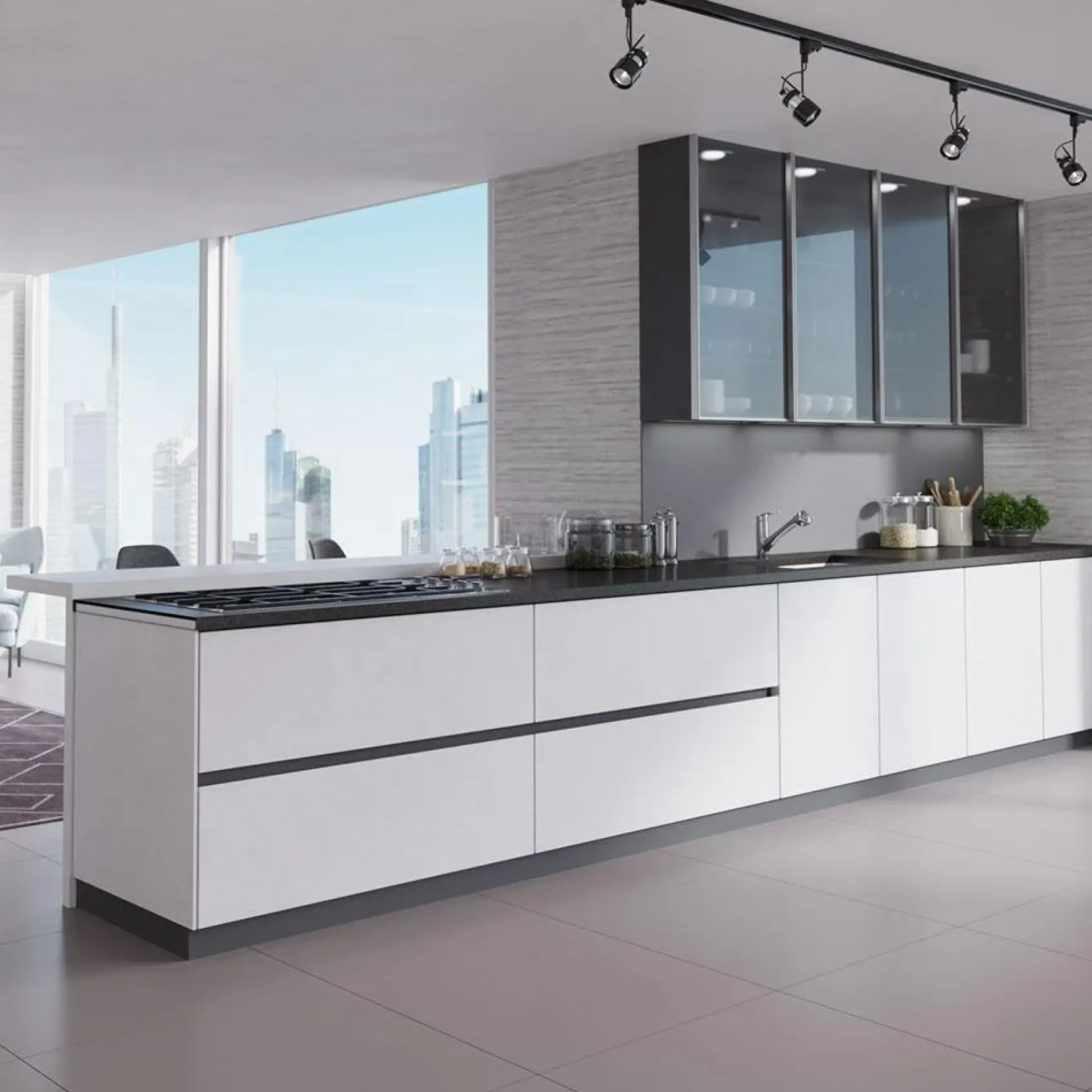 Rene 33" Composite Granite Kitchen Sink, Ivory, R3-1006-IVR-ST-CGS