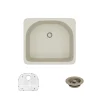 Rene 25" Composite Granite Kitchen Sink, Concrete, R3-2005-CON-ST-CGF