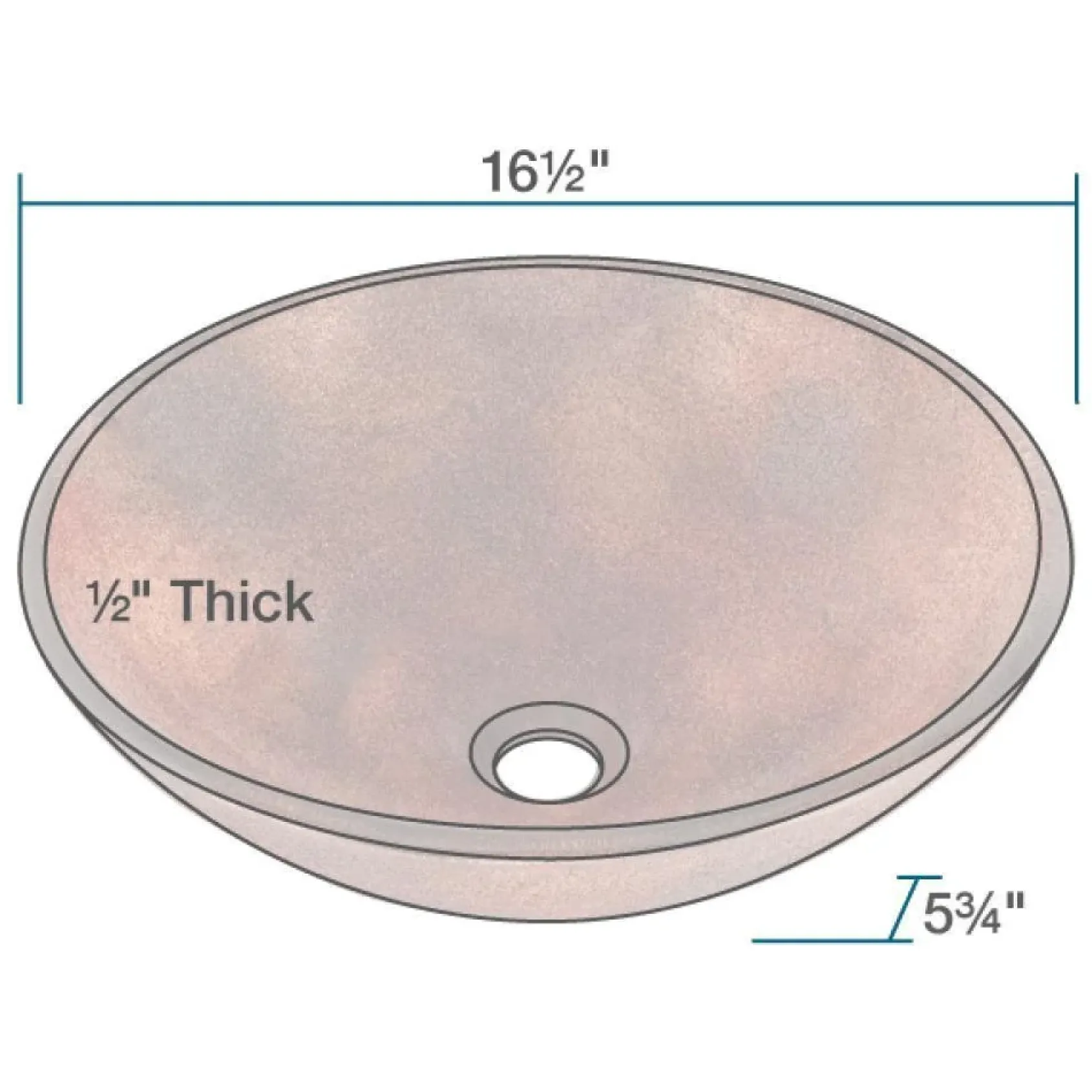 Rene 17" Round Glass Bathroom Sink, Multi-Color, with Faucet, R5-5014-R9-7006-C