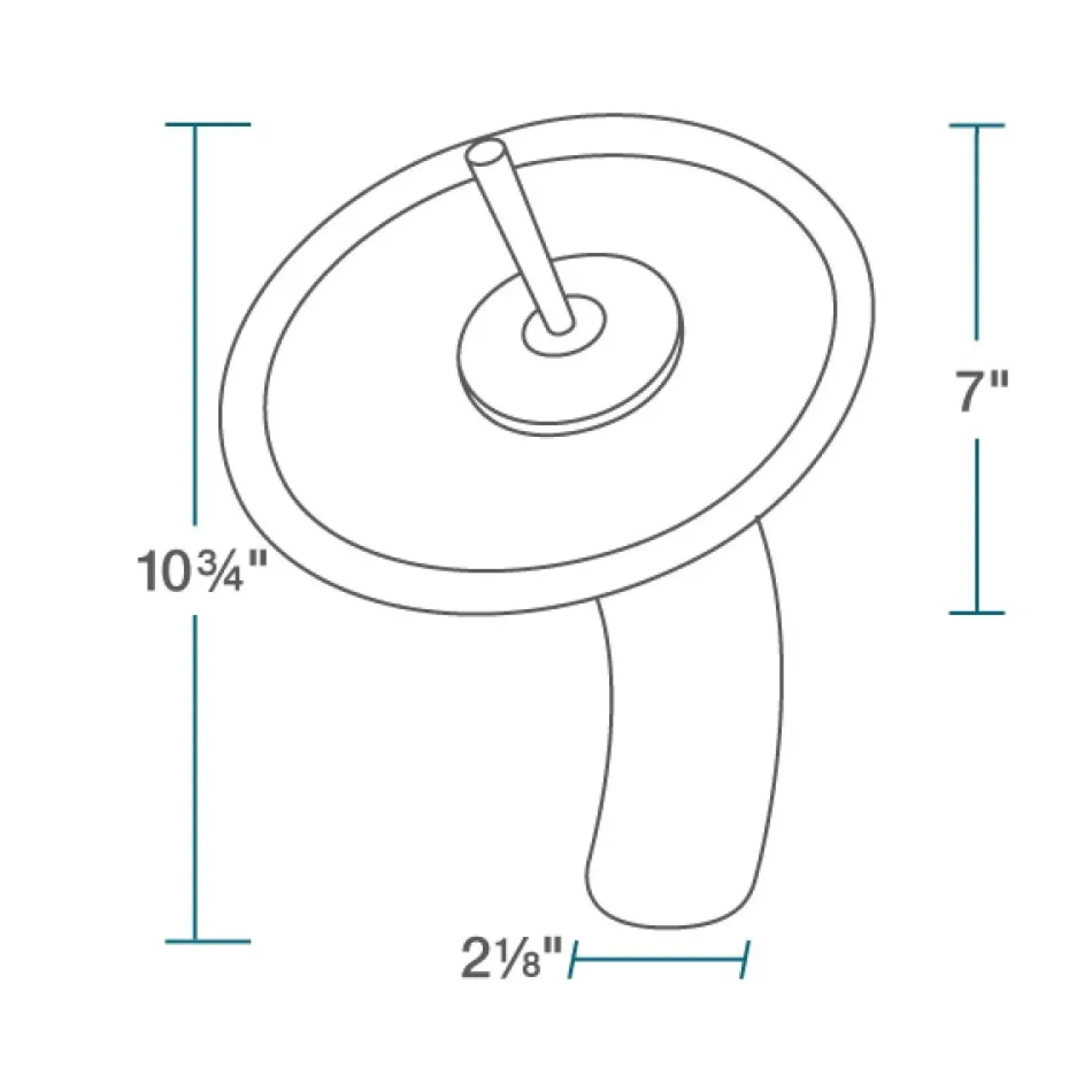 Rene 17" Round Glass Bathroom Sink, Celeste, with Faucet, R5-5001-CEL-WF-ABR