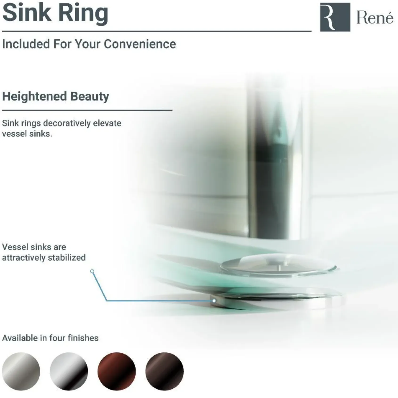 Rene 17" Round Glass Bathroom Sink, Frosted, with Faucet, R5-5002-WF-ORB