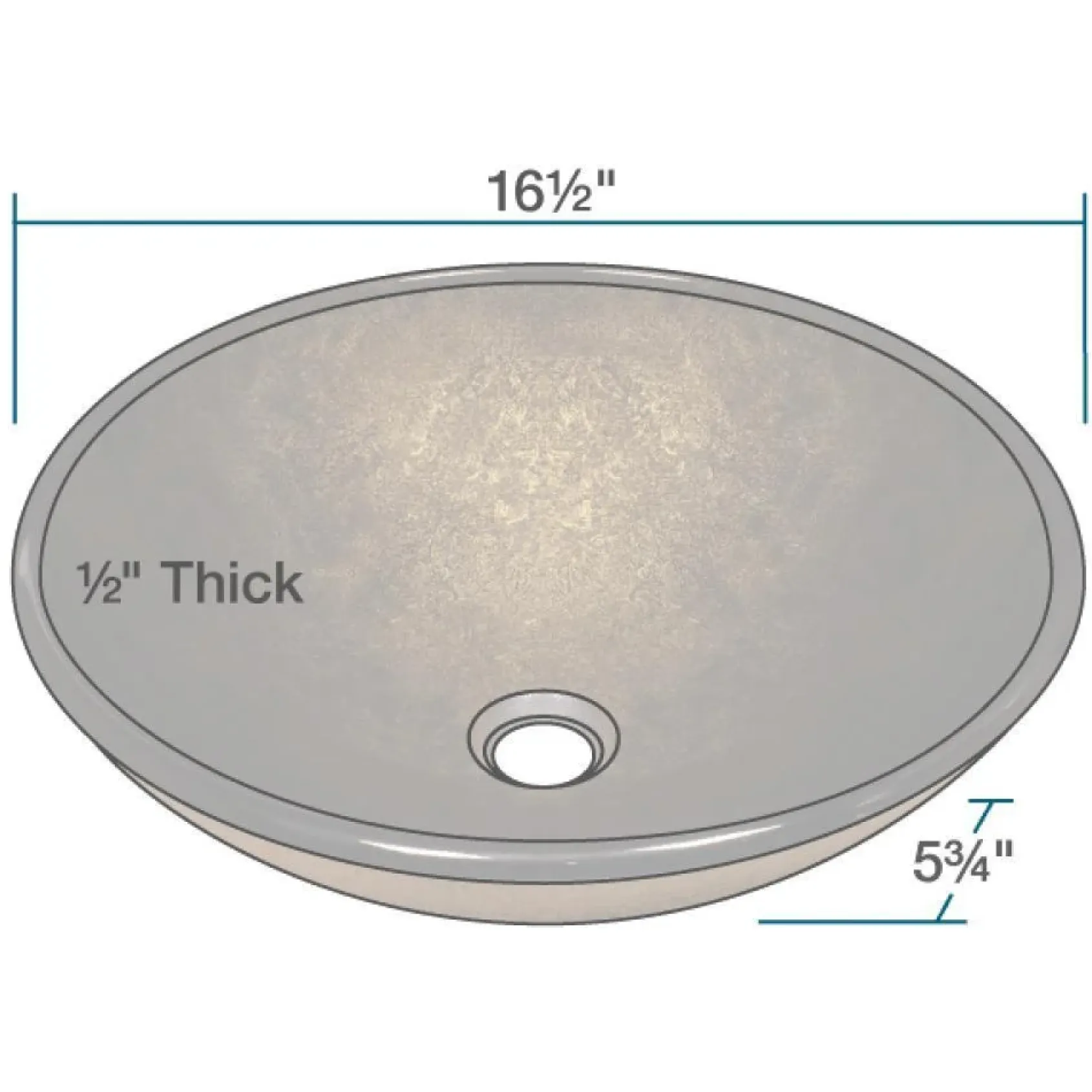 Rene 17" Round Glass Bathroom Sink, Regal Bronze and Earth Tones, with Faucet, R5-5035-R9-7006-C