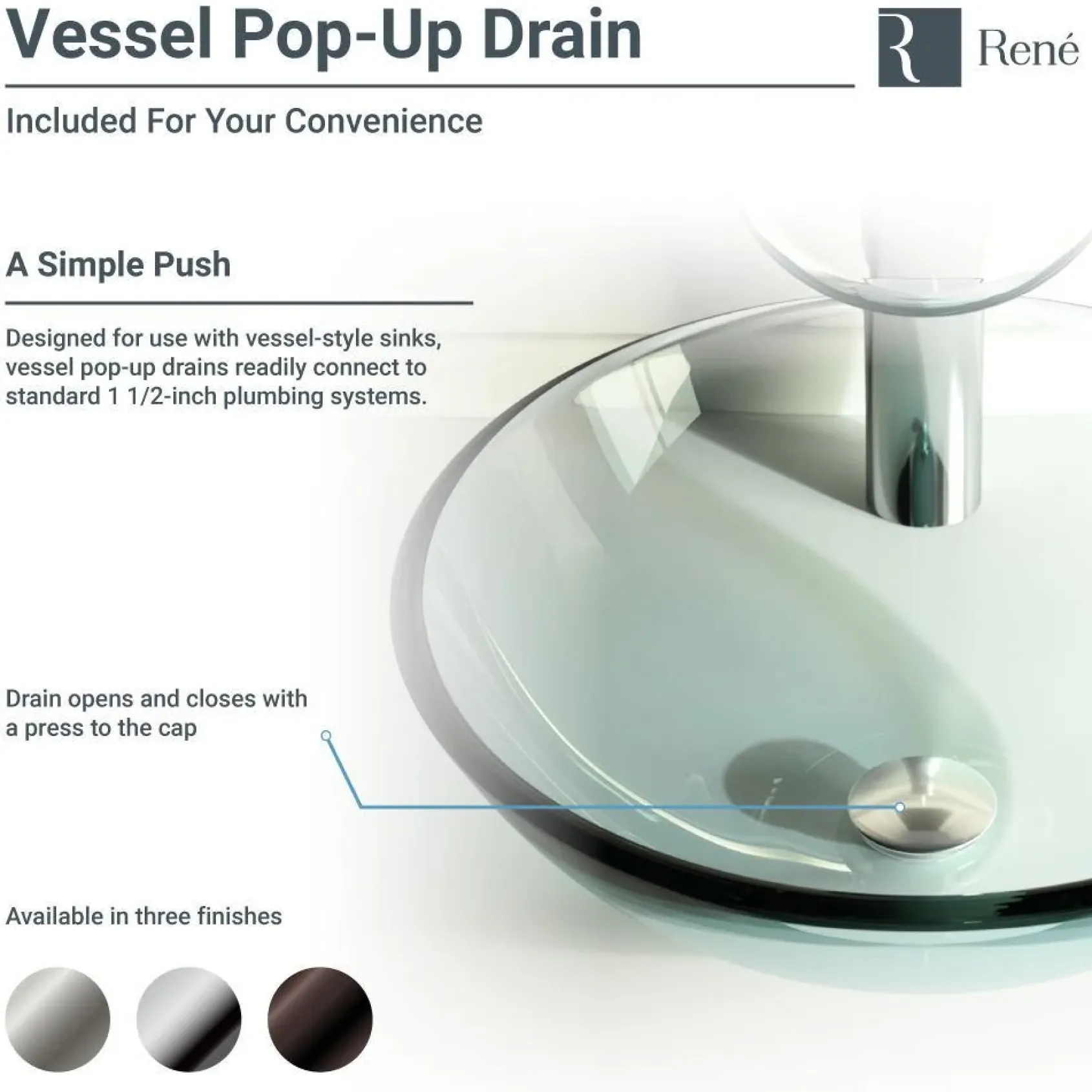 Rene 17" Round Glass Bathroom Sink, Multi-Color, with Faucet, R5-5014-R9-7007-BN