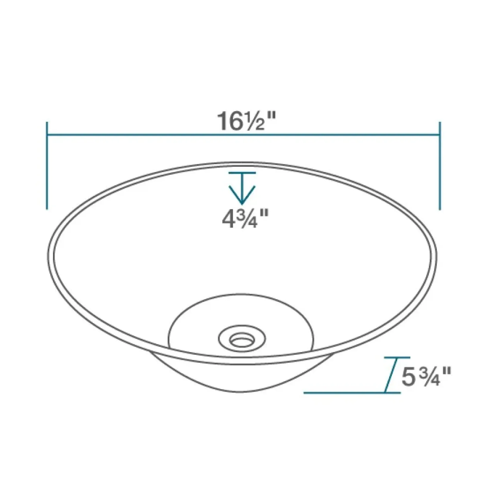 Rene 17" Round Porcelain Bathroom Sink, Biscuit, with Faucet, R2-5015-B-R9-7007-C
