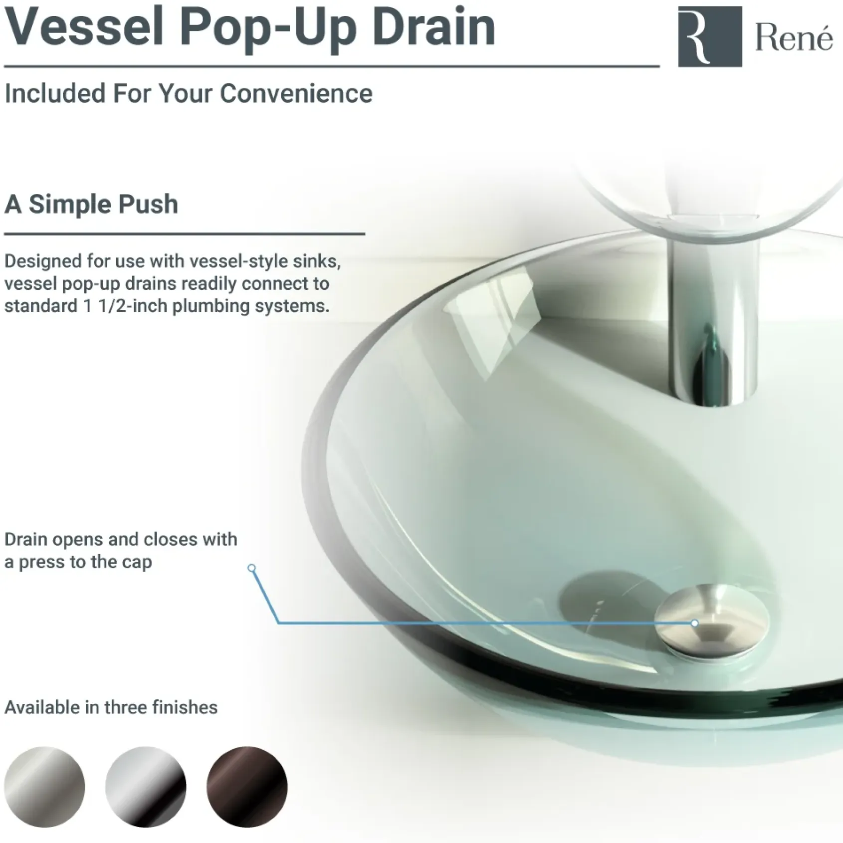 Rene 17" Square Glass Bathroom Sink, Cerulean, with Faucet, R5-5003-CER-R9-7007-C
