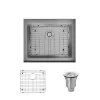 Rene 24" Stainless Steel Farmhouse Sink, 16 Gauge, R1-3004-16