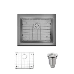 Rene 24" Stainless Steel Farmhouse Sink, 16 Gauge, R1-3004-16