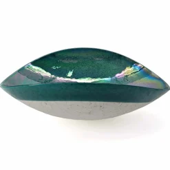 Ruvati 19 inch Murano Glass Art Vessel Seashell Decorative Pattern Bathroom Sink, Seafoam Green, RVB3056