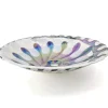 Ruvati 20 inch Murano Glass Art Drop In Round Decorative Pattern Bathroom Sink, Spira Luxe Pearl White , RVB3035